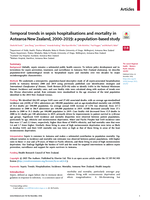 Temporal trends in sepsis hospitalisations and mortality in Aotearoa New Zealand, 2000–2019: a population-based study