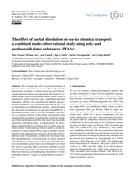 The effect of partial dissolution on sea-ice chemical transport: a combined model-observational study using poly- and perfluoroalkylated substances
