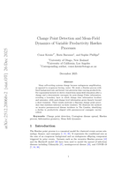 Change Point Detection and Mean-Field Dynamics of Variable Productivity Hawkes Processes