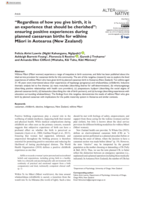 "Regardless of how you give birth, it is an experience that should be cherished": ensuring positive experiences during planned caesarean births for wāhine Māori in Aotearoa (New Zealand)