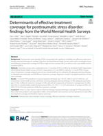 Determinants of effective treatment coverage for posttraumatic stress disorder: findings from the World Mental Health Surveys