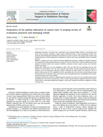 Generative AI for patient education in cancer care: A scoping review of evaluation practices and emerging trends