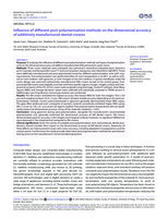 Influence of different post-polymerization methods on the dimensional accuracy of additively manufactured dental crowns