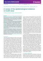 A review of the epidemiological evidence on tooth wear