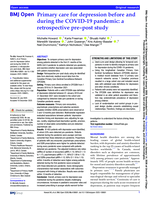 Primary care for depression before and during the COVID-19 pandemic: a retrospective pre–post study
