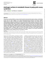 Androgen actions in metabolic tissues in polycystic ovary syndrome