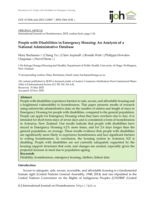 People with Disabilities in Emergency Housing: An Analysis of a National Administrative Database