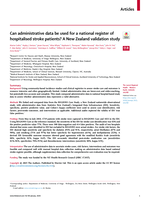 Can administrative data be used for a national register of hospitalised stroke patients? A New Zealand validation study