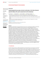 Updating greenhouse gas emission estimates in the New Zealand-specific dietary life cycle-assessment (LCA) database