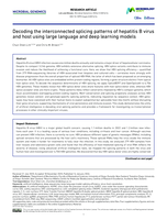 Decoding the interconnected splicing patterns of hepatitis B virus and host using large language and deep learning models