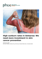High sunburn rates in Aotearoa: We need more investment in skin cancer prevention