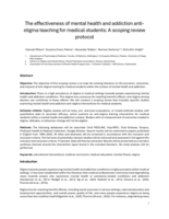 The effectiveness of mental health and addiction anti-stigma teaching for medical students: A scoping review protocol