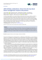 30th birthday celebrations: Views from the top about future management research and practice