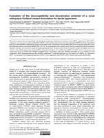 Evaluation of the biocompatibility and discoloration potential of a novel radiopaque Portland cement formulation for dental application