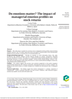 Do emotions matter? The impact of managerial emotion profiles on stock returns