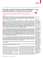 Risk, burden, and trend of infectious disease hospitalisations associated with floods: a multicountry, time-series study