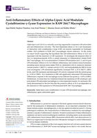 Anti-Inflammatory Effects of Alpha-Lipoic Acid Modulate Cystathionine-γ-Lyase Expression in RAW 264.7 Macrophages