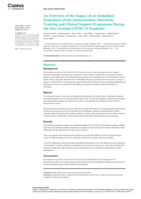 An Overview of the Impact of an Embedded Evaluation of the Immunisation Education, Training and Clinical Support Programme During the New Zealand COVID-19 Pandemic