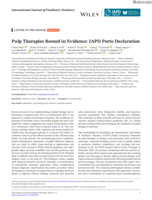 Pulp Therapies Rooted in Evidence: IAPD Porto Declaration
