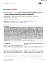 Screens, Teens, and Sleep: Is the Impact of Nighttime Screen Use on Sleep Driven by Physiological Arousal?