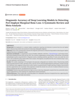 Diagnostic Accuracy of Deep Learning Models in Detecting Peri-Implant Marginal Bone Loss: A Systematic Review and Meta-Analysis