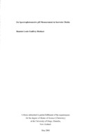 On Spectrophotometric pH Measurement in Seawater Media