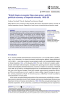 'British Empire in metals': Non-state actors and the political economy of imperial minerals, 1913– 39
