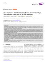 The Incidence of Inflammatory Bowel Disease in Otago, New Zealand 1996–2024: A 28‐Year Analysis