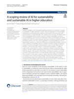 A scoping review of AI for sustainability and sustainable AI in higher education