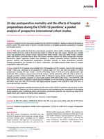 30-day postoperative mortality and the effects of hospital preparedness during the COVID-19 pandemic: a pooled analysis of prospective international cohort studies