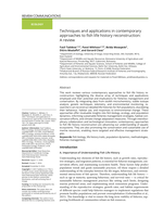 Techniques and applications in contemporary approaches to fish life history reconstruction: A review