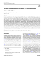The effect of spatial boundaries on memory in a virtual environment