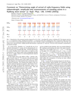 Comment on "Determining angle of arrival of radio-frequency fields using subwavelength, amplitude-only measurements of standing waves in a Rydberg atom sensor"