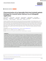 Characterization of an Injectable Poly(vinyl alcohol)-gelatin Hydrogel for Growth Factor Delivery in an Orthopedic Application