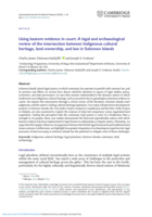 Using kastom evidence in court: A legal and archaeological review of the intersection between Indigenous cultural heritage, land ownership, and law in Solomon Islands