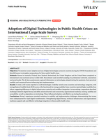 Adoption of Digital Technologies in Public Health Crises: an International Large-Scale Survey