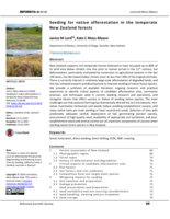 Seeding for native afforestation in the temperate New Zealand forests