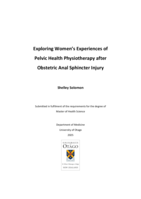 Exploring Women's Experiences of Pelvic Health Physiotherapy after Obstetric Anal Sphincter Injury