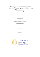 Evaluating and optimising clinical decision support alerts for inpatient prescribing