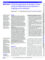 Clinical application of dynamic visual acuity for detection of eye diseases: a scoping review protocol