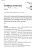 Ethnic differences in academic stress and learning preferences in anatomy between Pasifika and Pākehā students
