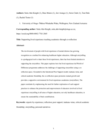 Supporting lived experience teaching academics through co-reflection