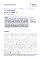 Monetary sovereignty in the digital age: the role of Central bank digital currencies