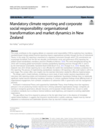 Mandatory climate reporting and corporate social responsibility: organisational transformation and market dynamics in New Zealand