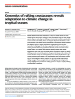Genomics of rafting crustaceans reveals adaptation to climate change in tropical oceans