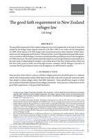 The good faith requirement in New Zealand refugee law