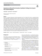 Experiences of Racial Discrimination: Qualitative Findings from Injured New Zealand Migrants