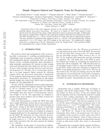Simple Magneto-Optical and Magnetic Traps for Dysprosium