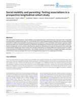 Social mobility and parenting: Testing associations in a prospective longitudinal cohort study