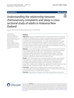 Understanding the relationship between chemosensory complaints and sleep: a cross-sectional study of adults in Aotearoa New Zealand
